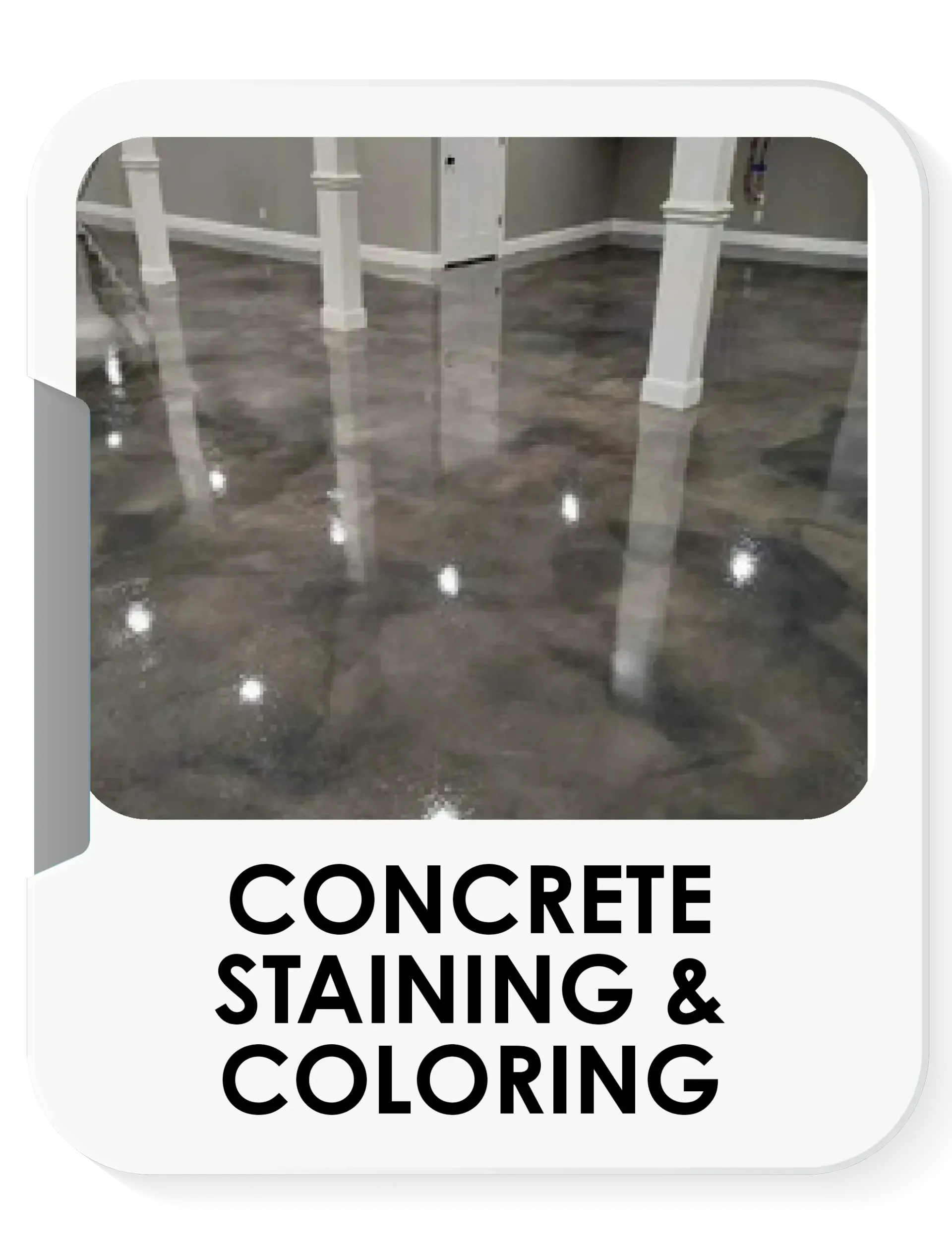 A picture of a concrete staining and coloring floor.