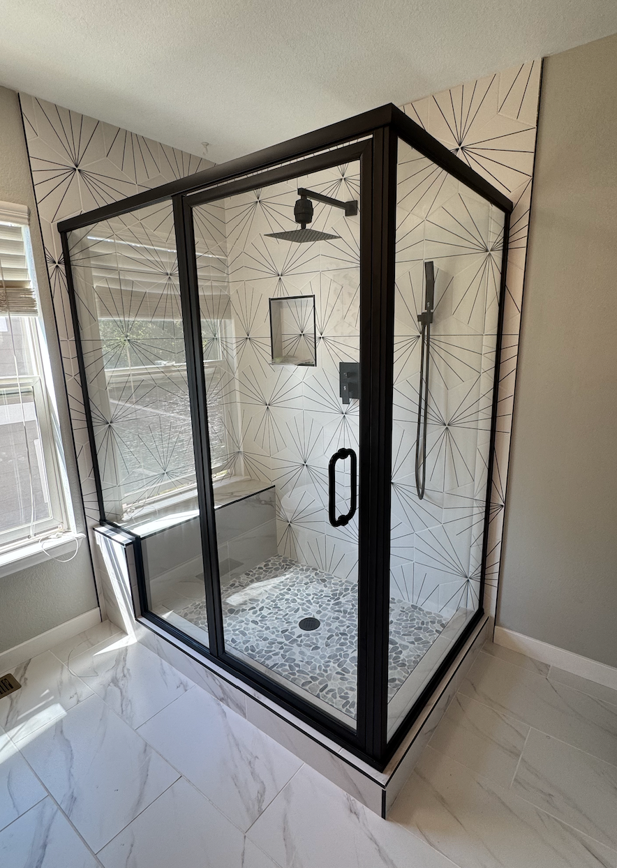 Neo-Angle Semi-Frameless Shower Enclosure