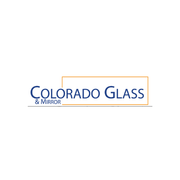 Colorado Glass & Mirror logo: Blue text with an orange border on white.