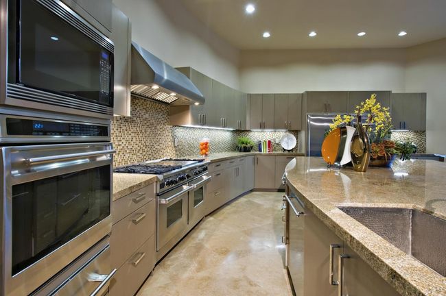kitchen appliances with countertop
