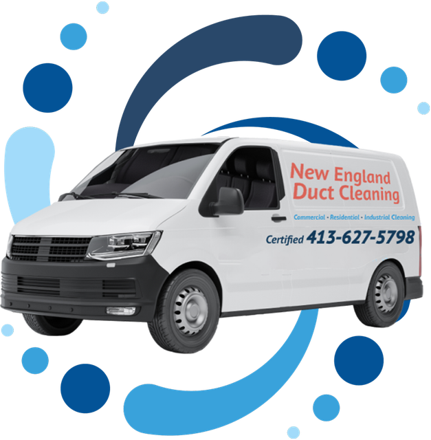 New England Duct Cleaning Affordable Air Duct Cleaning Service in Massachusetts service van and logo icon
