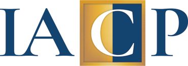 IACP logo with the letters IACP in a dark blue color, with the letter 