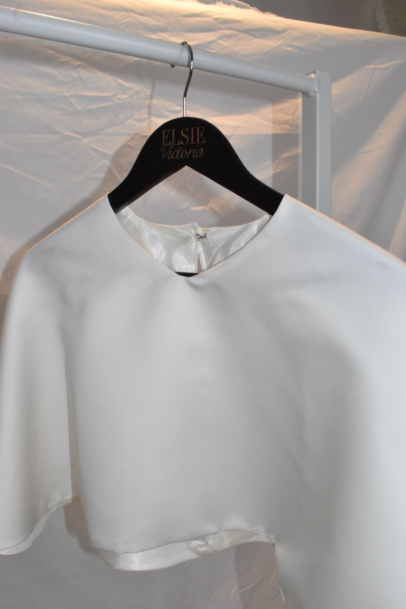 Honeymoon duchess satin cape coverup up