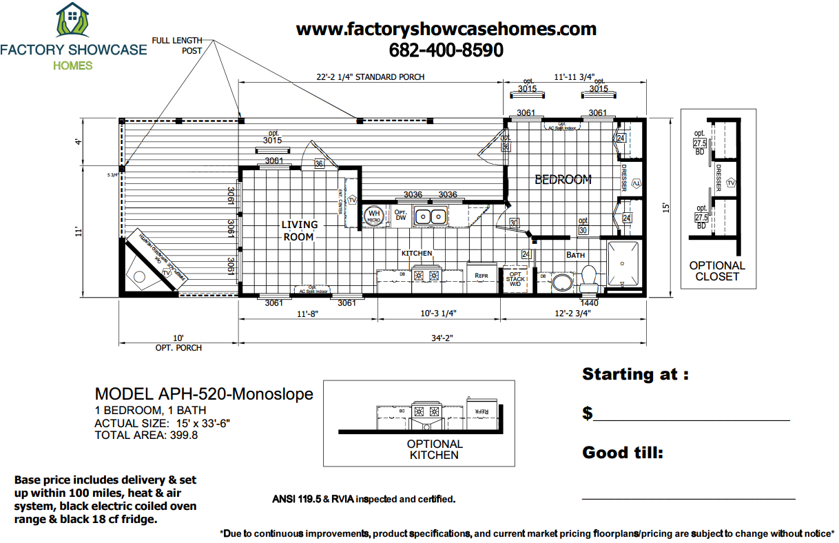 APH 520 Floorplan — Mansfield, TX — Factory Showcase Homes LLC APH 520 Floorplan — Mansfield, TX — Factory Showcase Homes LLC
