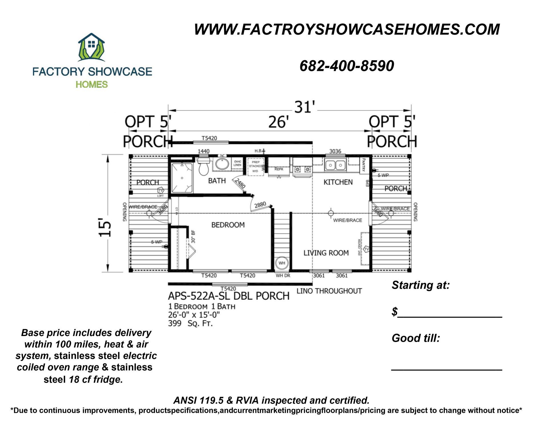 APS-522A-SL DBL PORCH