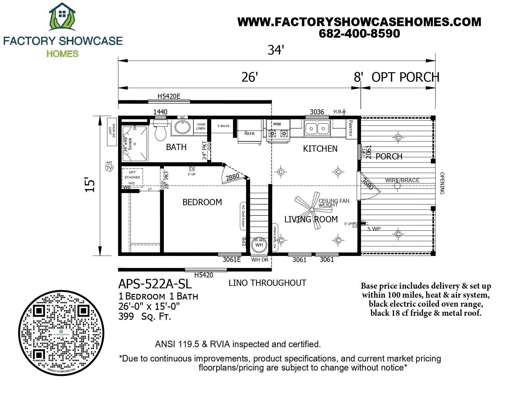APS 522A SL Floorplan — Mansfield, TX — Factory Showcase Homes LLC