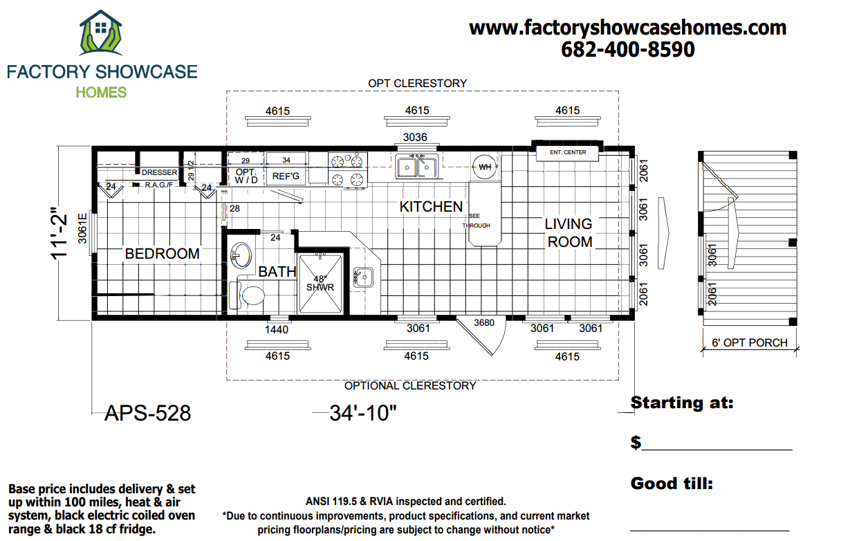 APS 528 Floorplan — Mansfield, TX — Factory Showcase Homes LLC APS 528 Floorplan — Mansfield, TX — Factory Showcase Homes LLC