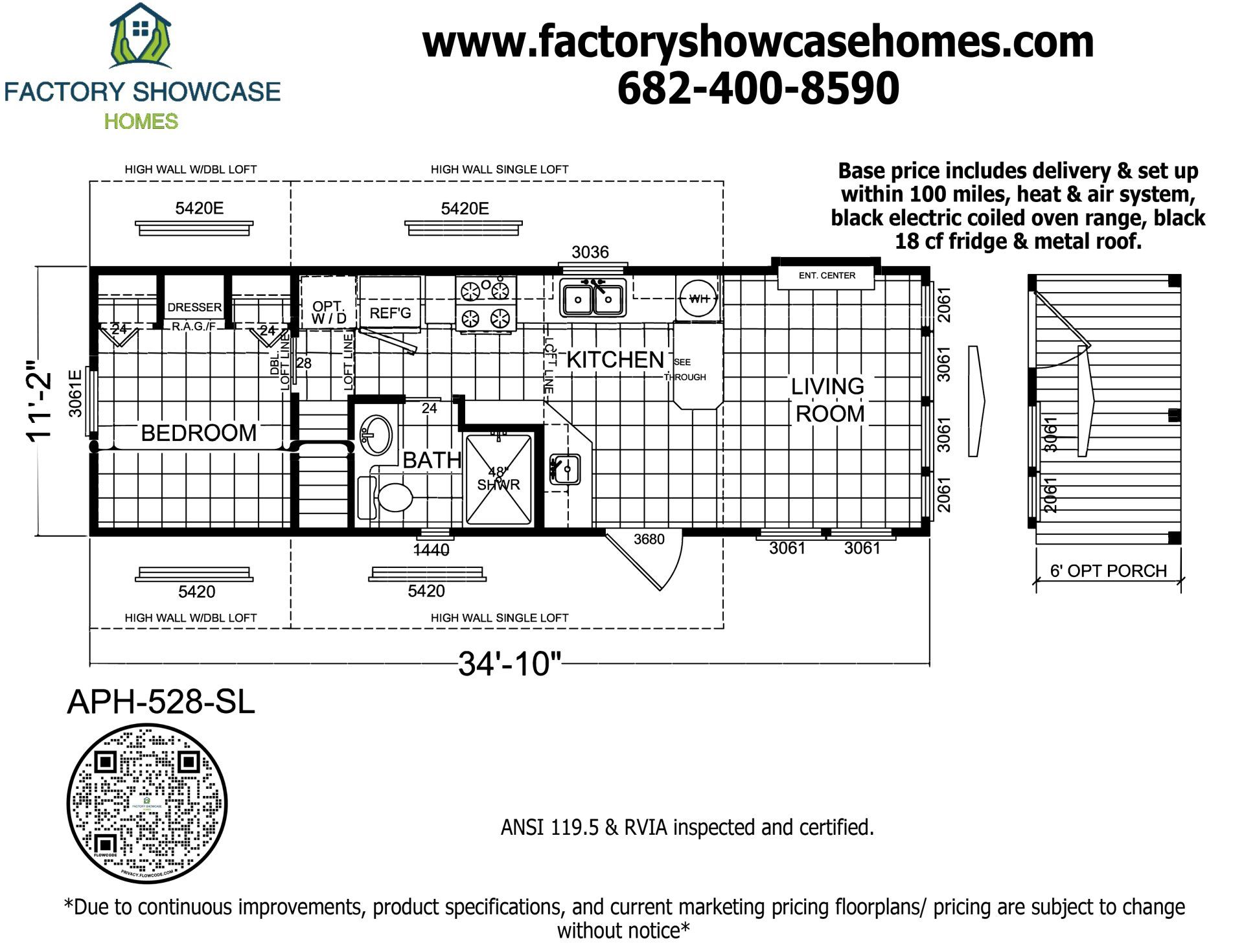 APH 528-SL Floorplan — Mansfield, TX — Factory Showcase Homes LLC