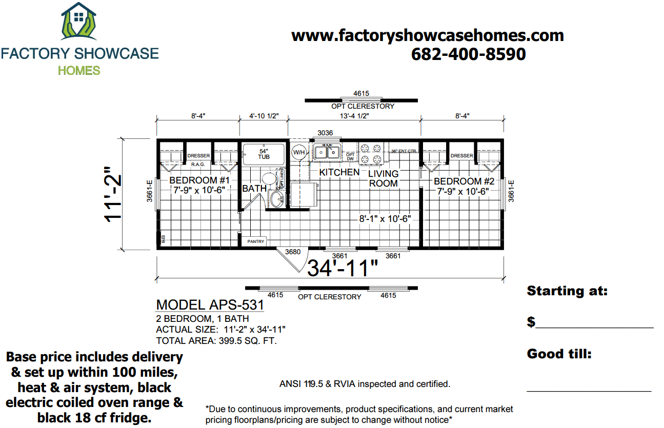 APH 531 Floorplan — Mansfield, TX — Factory Showcase Homes LLC APH 531 Floorplan — Mansfield, TX — Factory Showcase Homes LLC