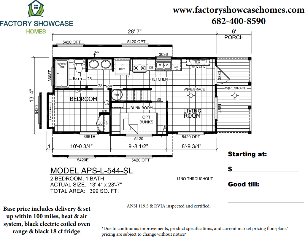 APS -L- 544 Floorplan — Mansfield, TX — Factory Showcase Homes LLC APS -L- 544 Floorplan — Mansfield, TX — Factory Showcase Homes LLC