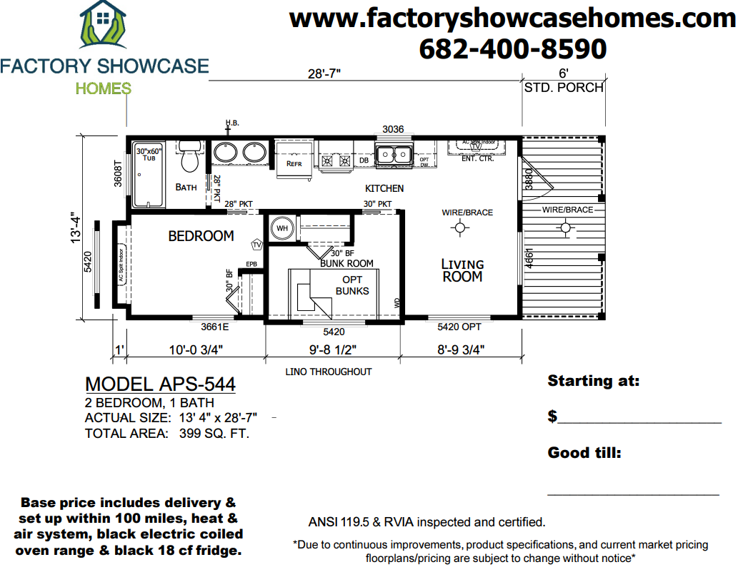APS 544 Floorplan — Mansfield, TX — Factory Showcase Homes LLC APS 544 Floorplan — Mansfield, TX — Factory Showcase Homes LLC