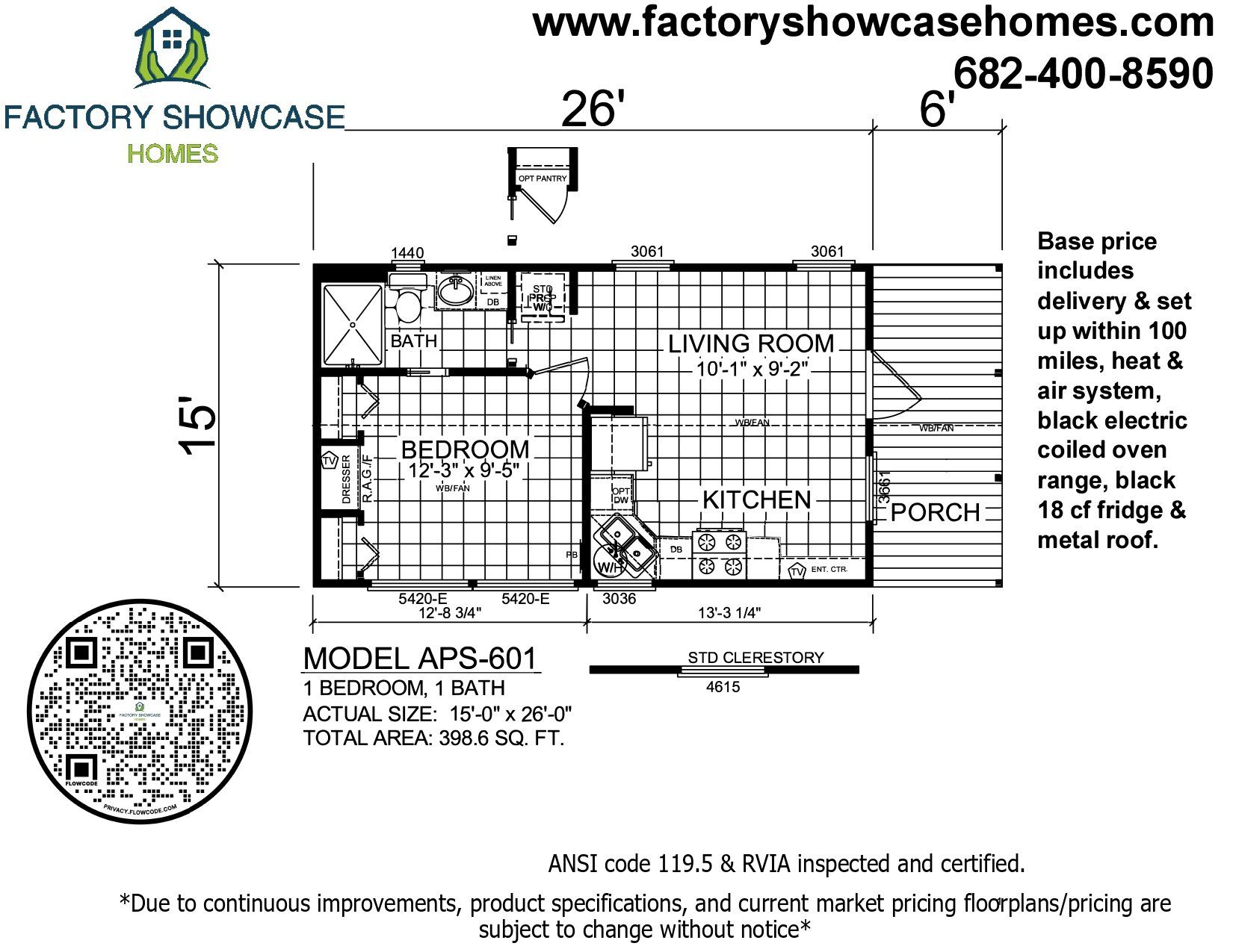 APS 601 Floorplan — Mansfield, TX — Factory Showcase Homes LLC