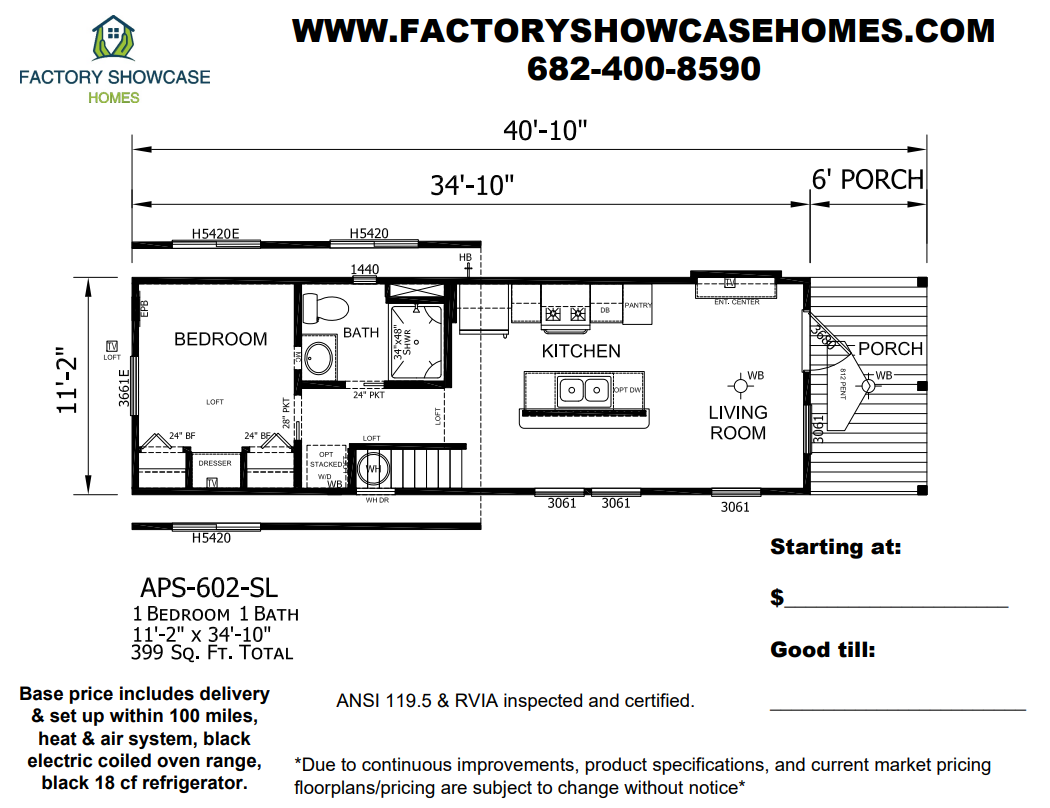 APS 602 SL Floorplan — Mansfield, TX — Factory Showcase Homes LLC APS 602 SL Floorplan — Mansfield, TX — Factory Showcase Homes LLC
