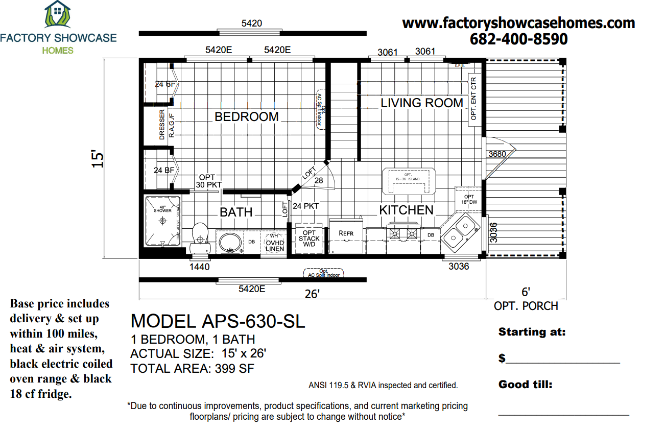 APS 630 SL Floorplan — Mansfield, TX — Factory Showcase Homes LLC APS 630 SL Floorplan — Mansfield, TX — Factory Showcase Homes LLC
