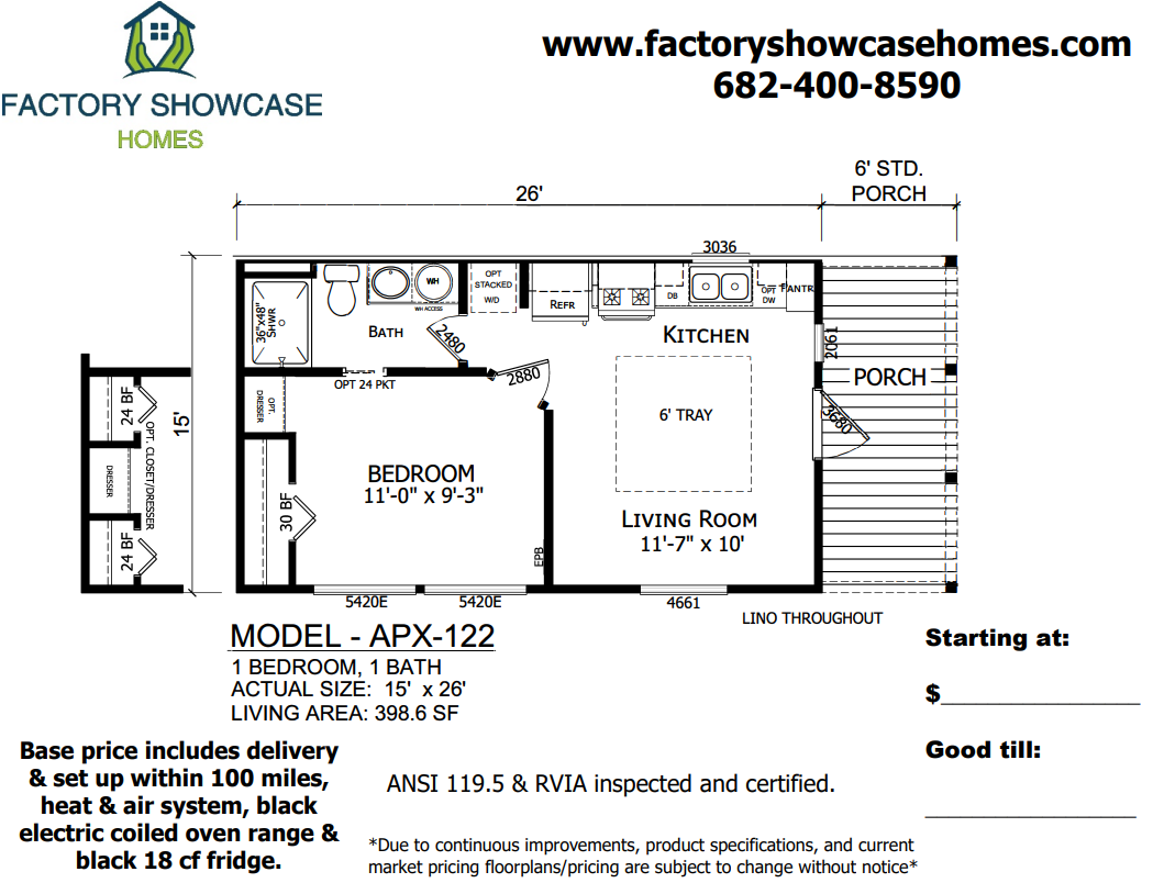 APX 122 Floorplan — Mansfield, TX — Factory Showcase Homes LLC APX 122 Floorplan — Mansfield, TX — Factory Showcase Homes LLC