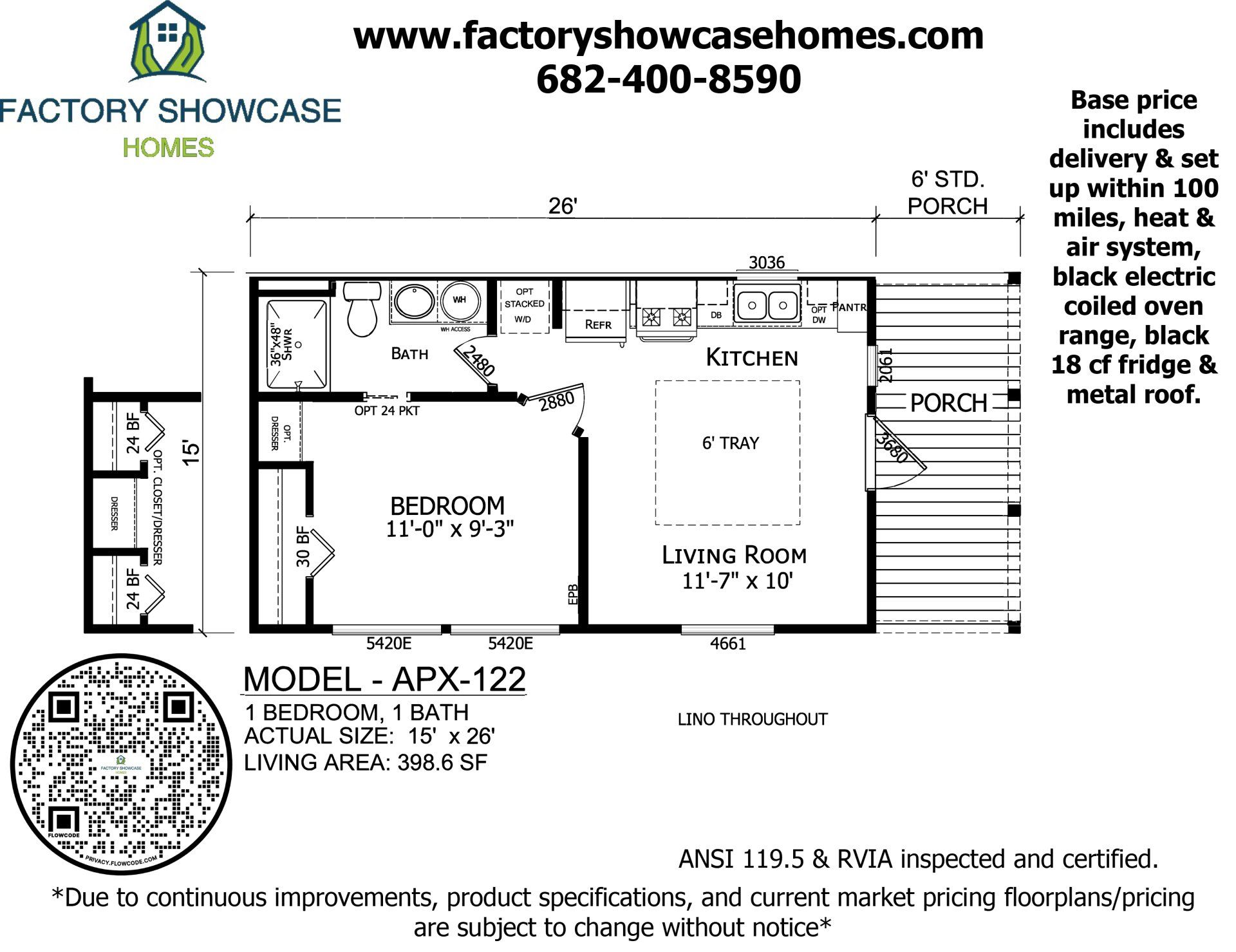 APX 122 Floorplan — Mansfield, TX — Factory Showcase Homes LLC