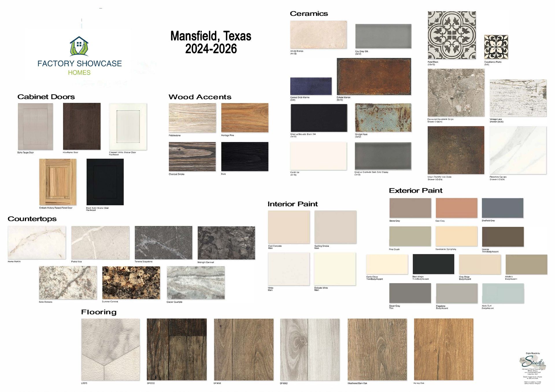 There are many different types of tiles in this brochure.