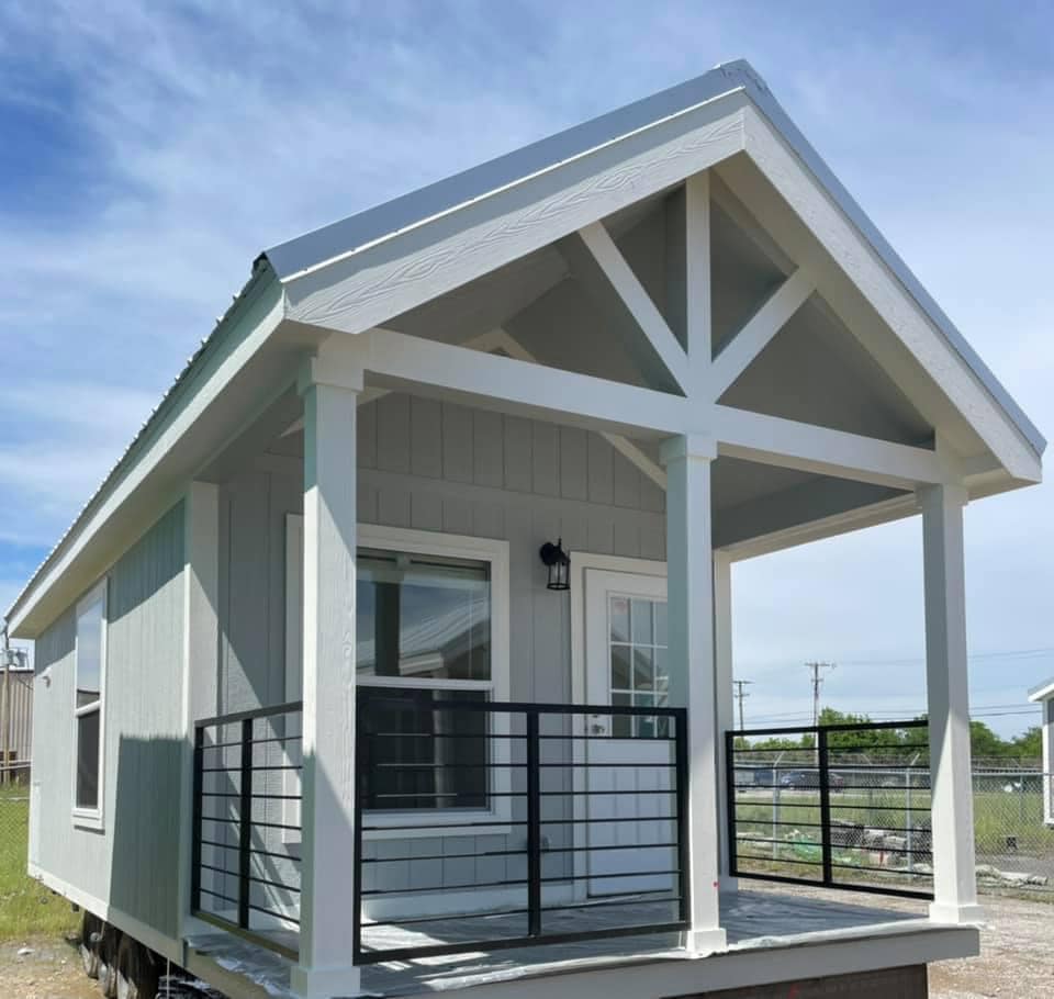 Tiny White Home — Mansfield, TX — Factory Showcase Homes LLC