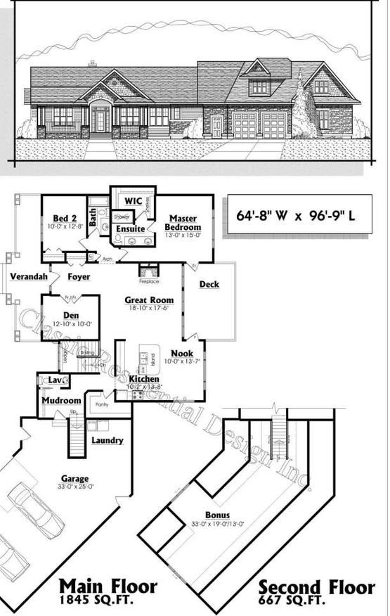 A black and white floor plan of a house