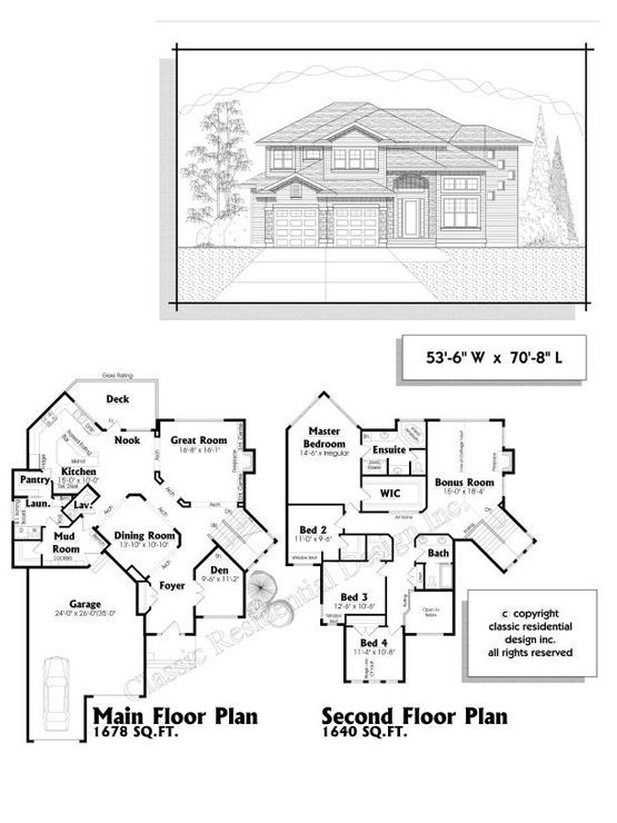 A black and white floor plan of a house.