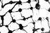 A black and white image of a network of lines and dots on a white background.