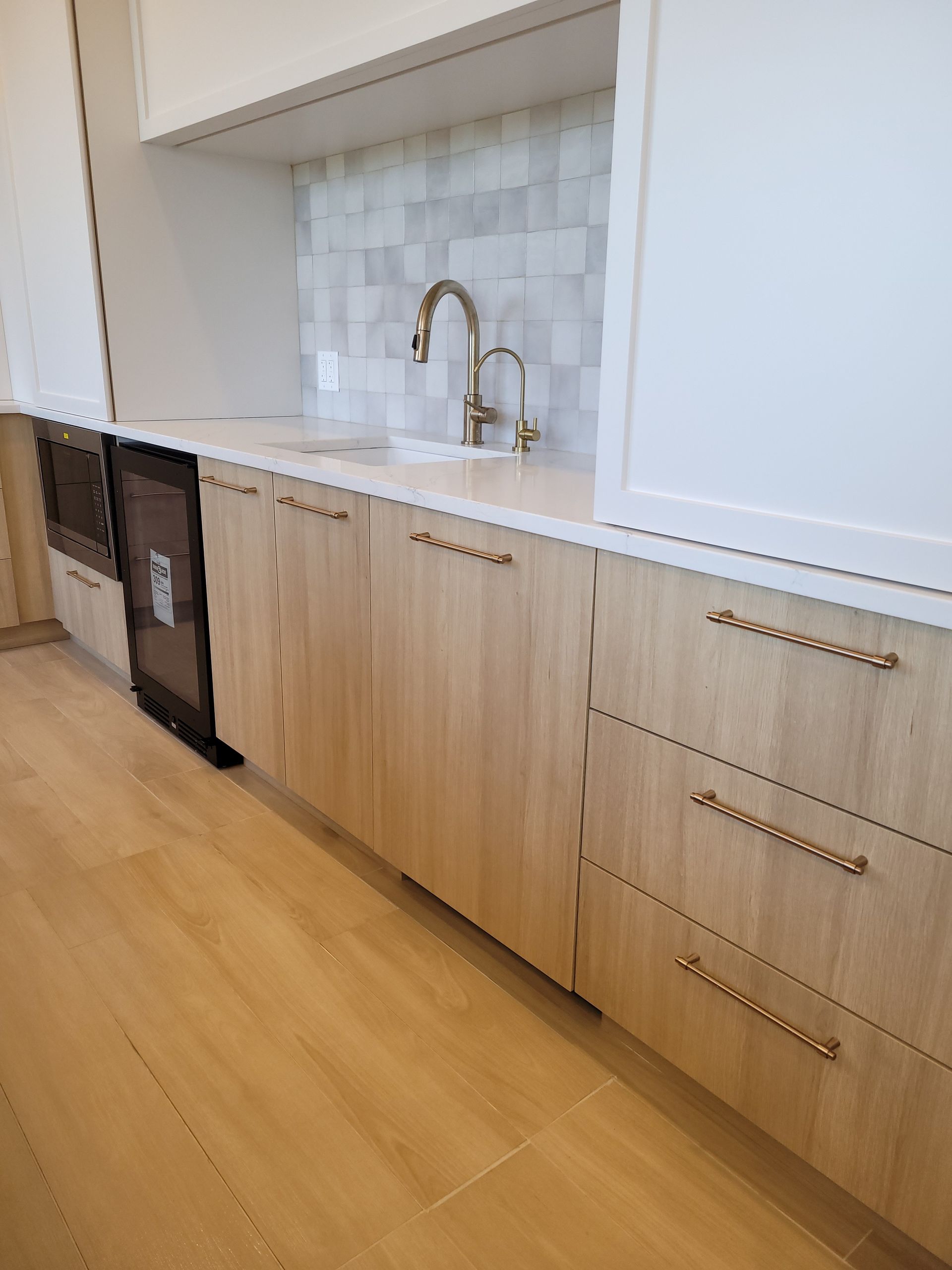 Lobby and reception millwork installation