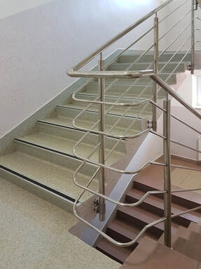 Stainless steel stair balustrade 