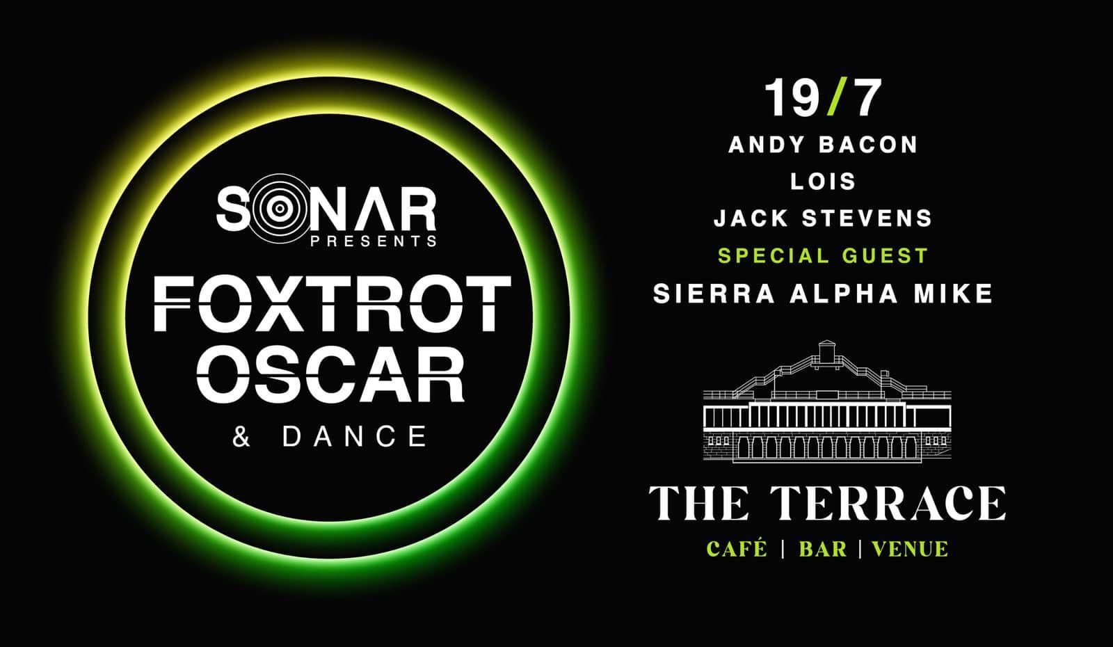 A poster for sonar featuring a bald man