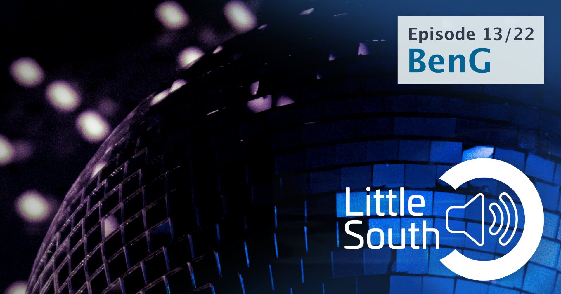 A little south logo with a disco ball in the background