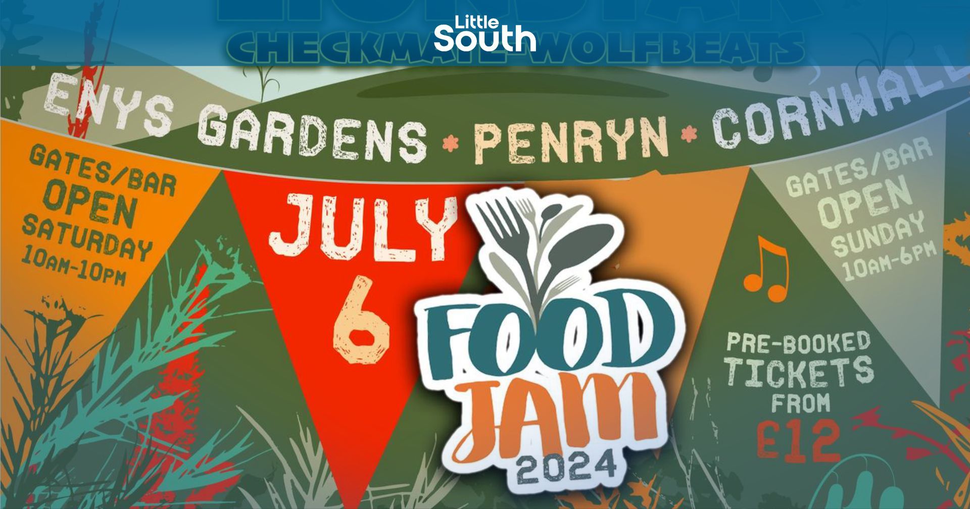 A poster for a food jam taking place on july 6th