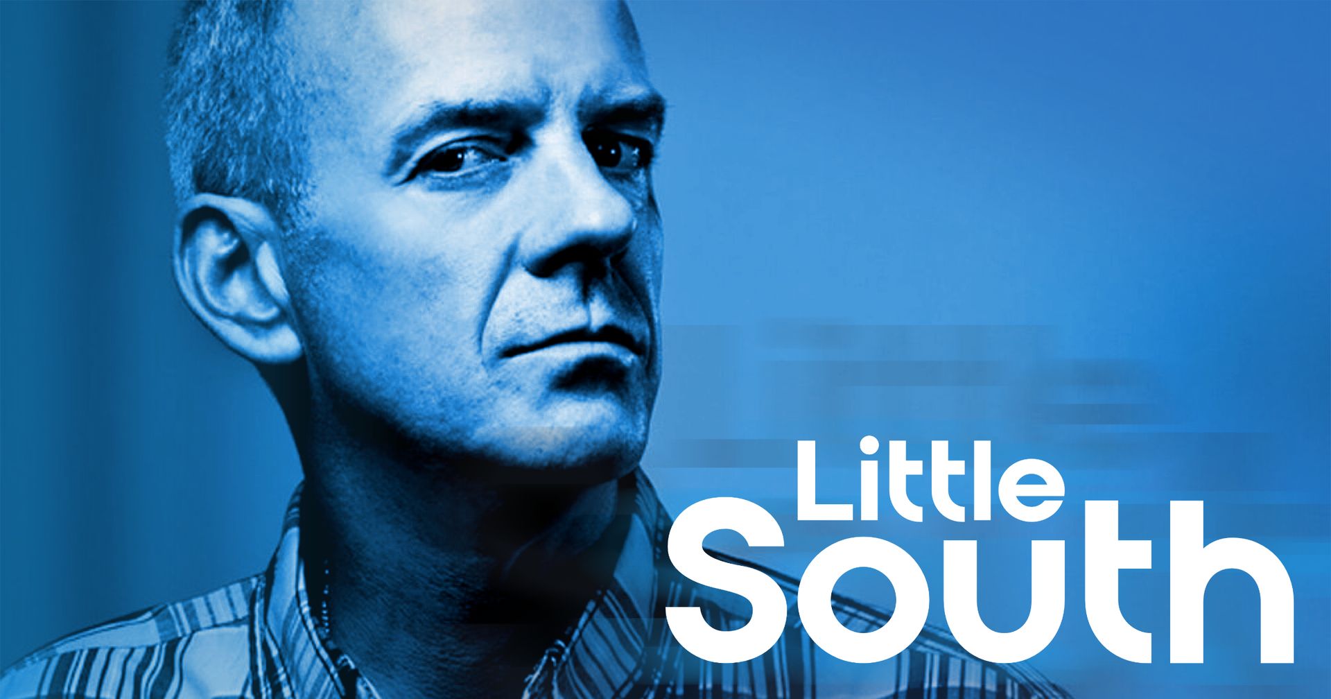 a poster for little south features fatboy slim in a shirt