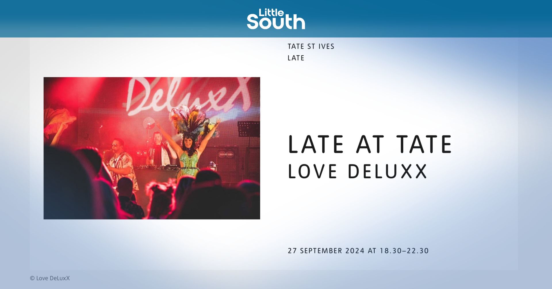 A poster for late at tate love deluxx