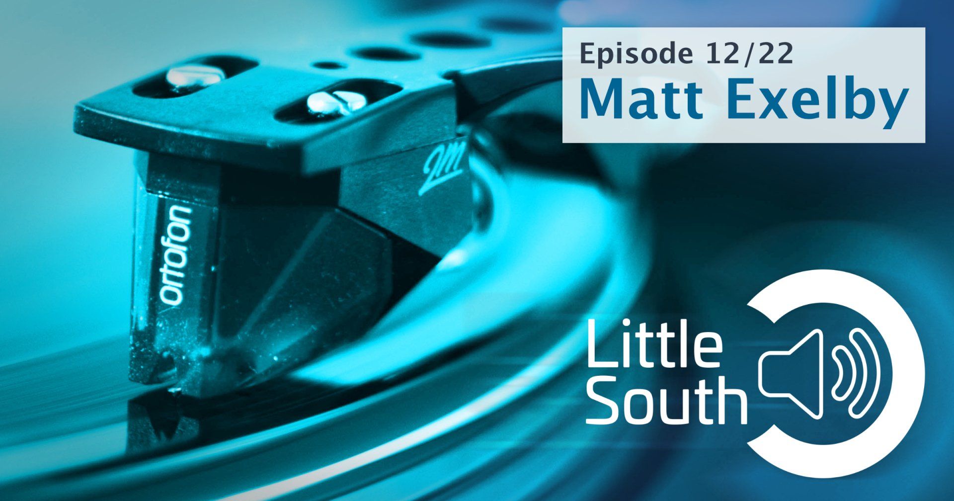 An advertisement for little south featuring matt exelby