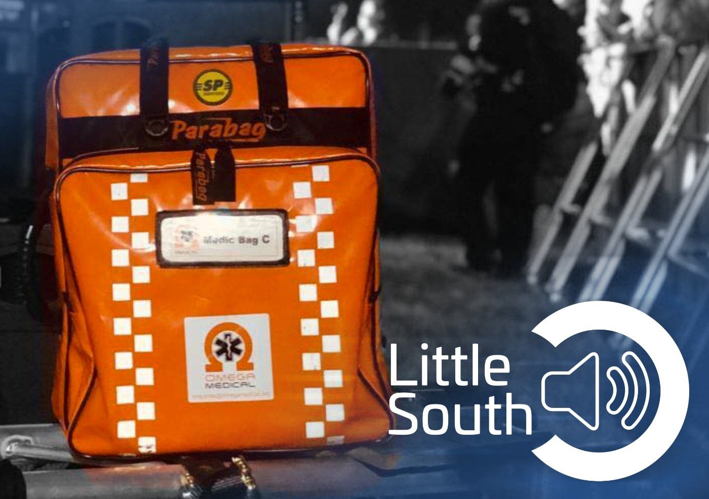 A little south logo with an orange bag in the foreground