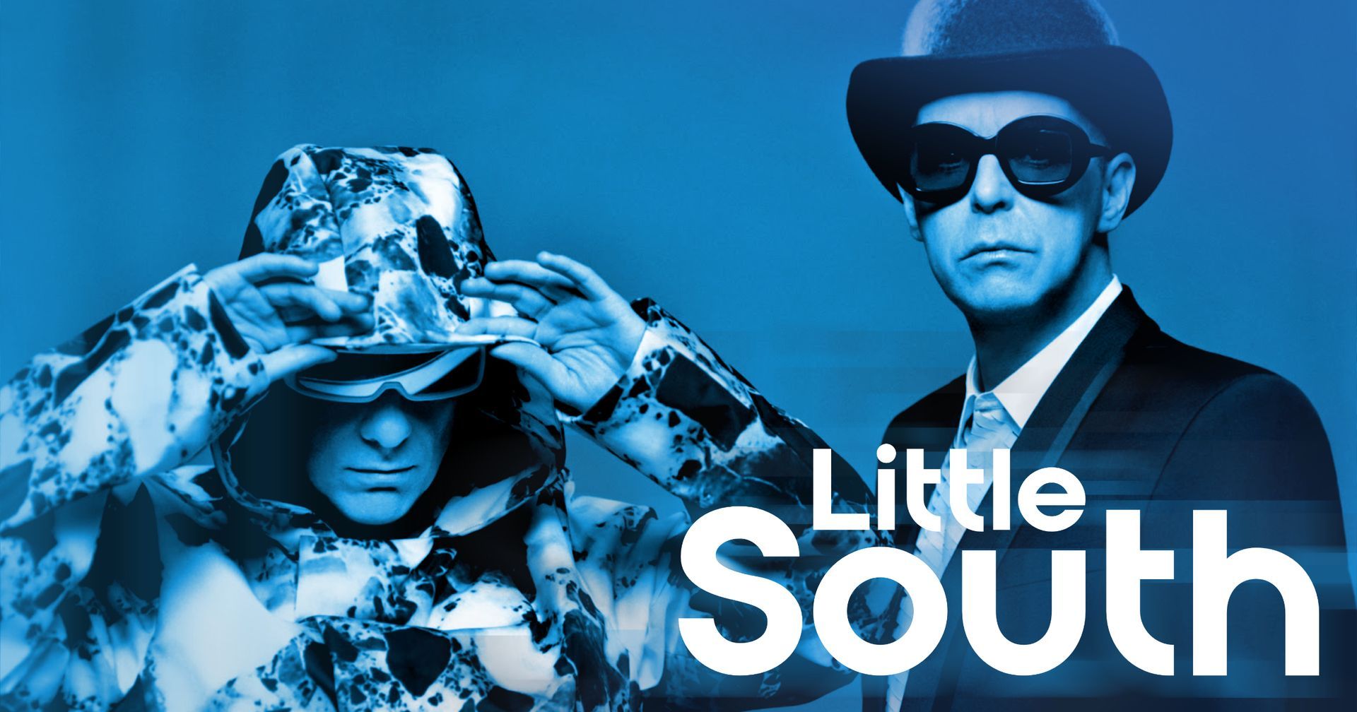 A poster for little south shows two men wearing hats and sunglasses