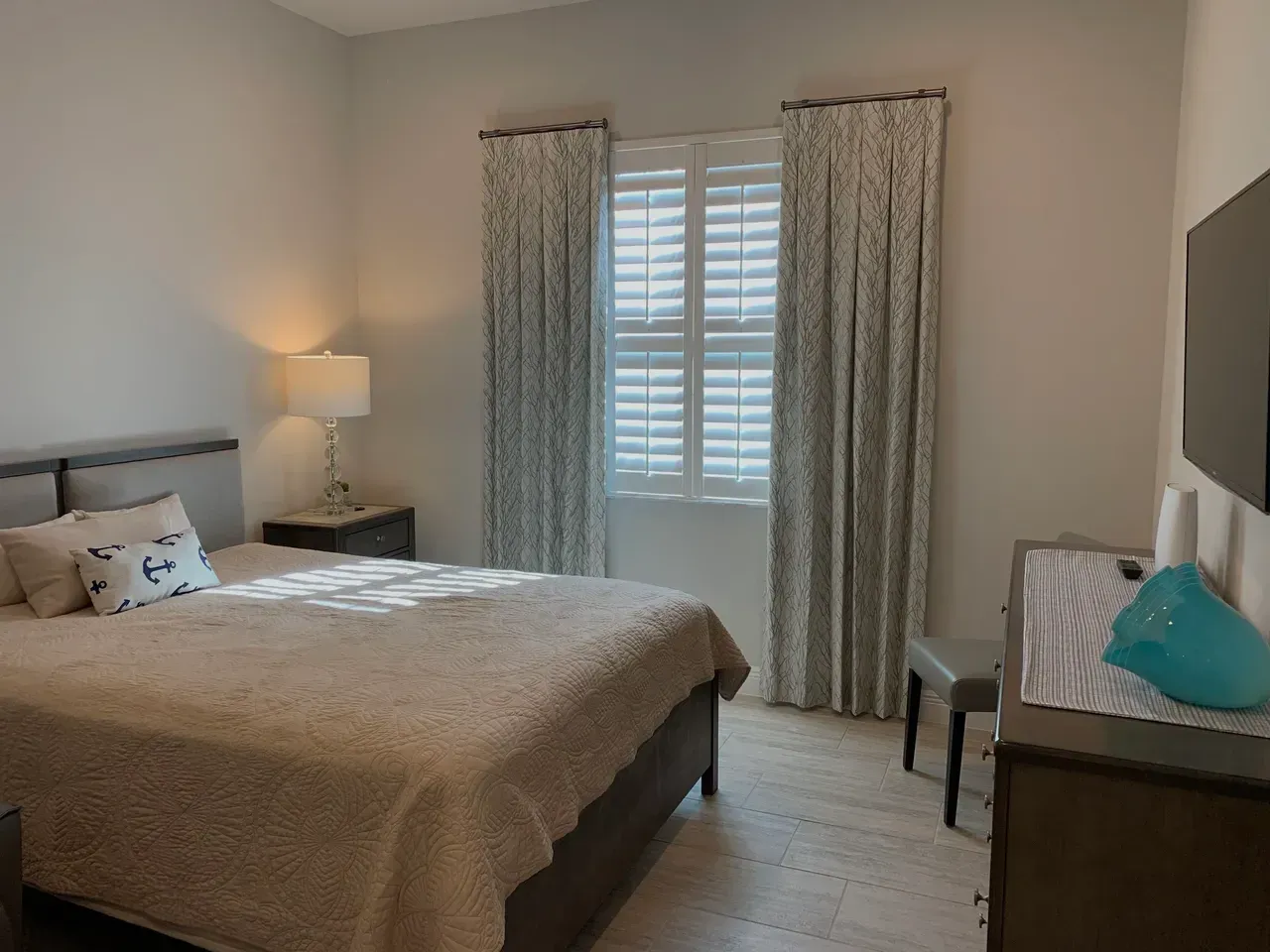 Simple Modern Bedroom — Naples, FL — Prestige Windows & Décor