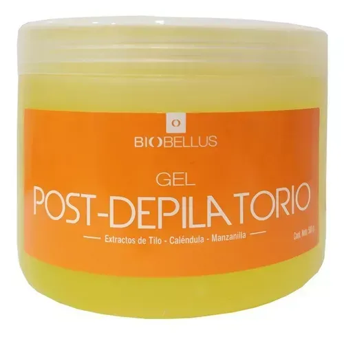 Un tarro de gel post depilatorio biobellus