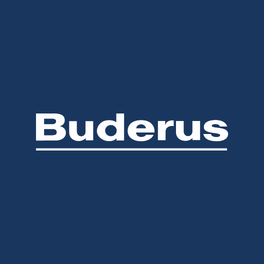 Buderus logo: White text