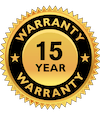 15 years warranty badge