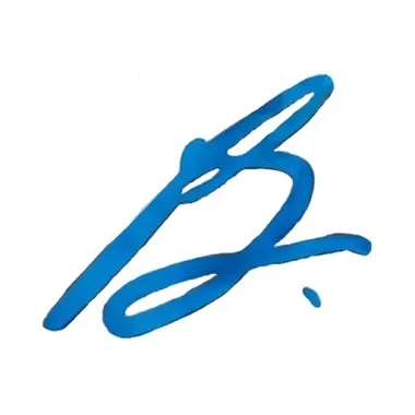 Bill Lovell Insurance Logo. Blue handwritten signature-like scribble on a white background