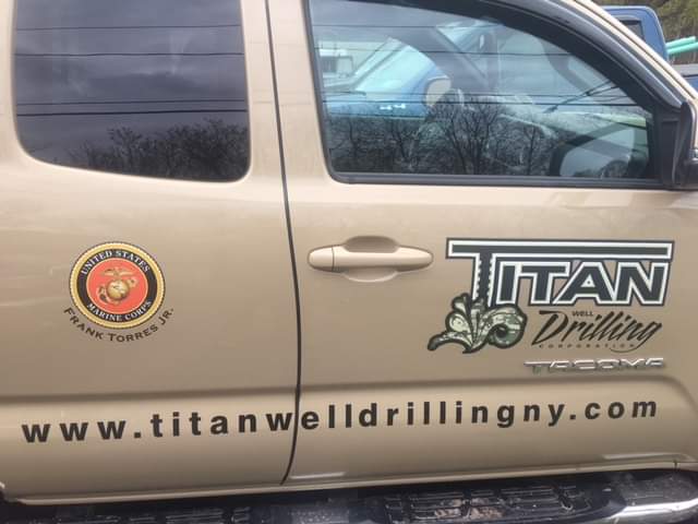 Side View  Of A Brown Pickup Truck — Arkville, NY — Titan Drilling Corp.