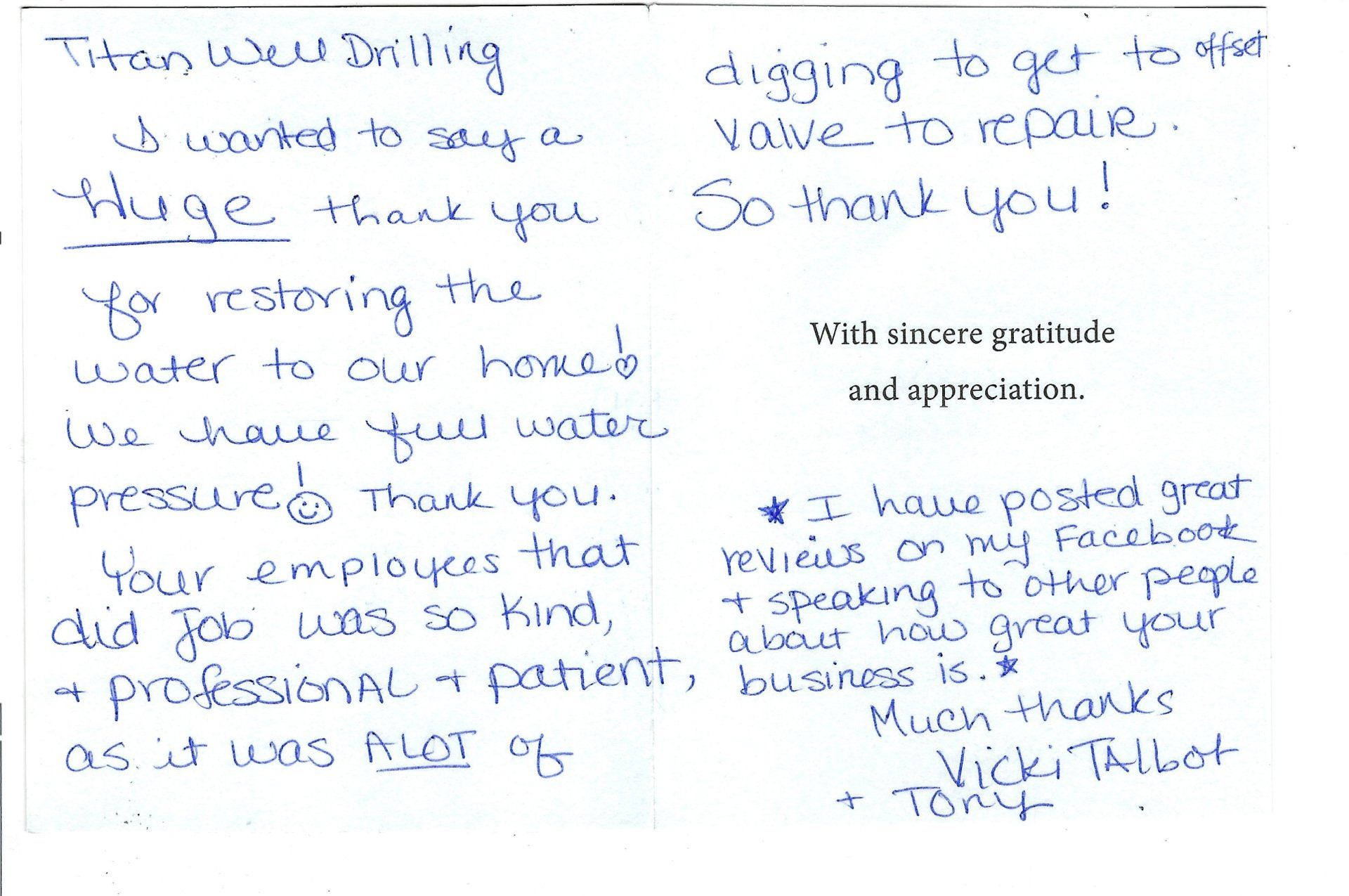 Great Reviews — Arkville, NY — Titan Drilling Corp.