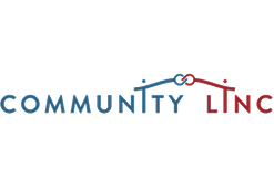 The Community Linc logo featuring blue and red stylized figures joined at the arms above the company name.