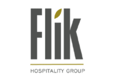 The Flik Hospitality Group logo features the word 