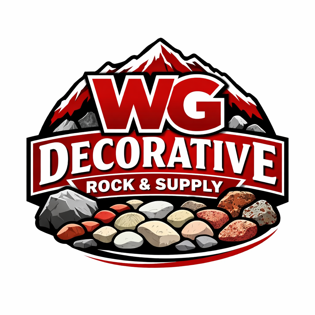 A logo for aggregate collective decorative rock