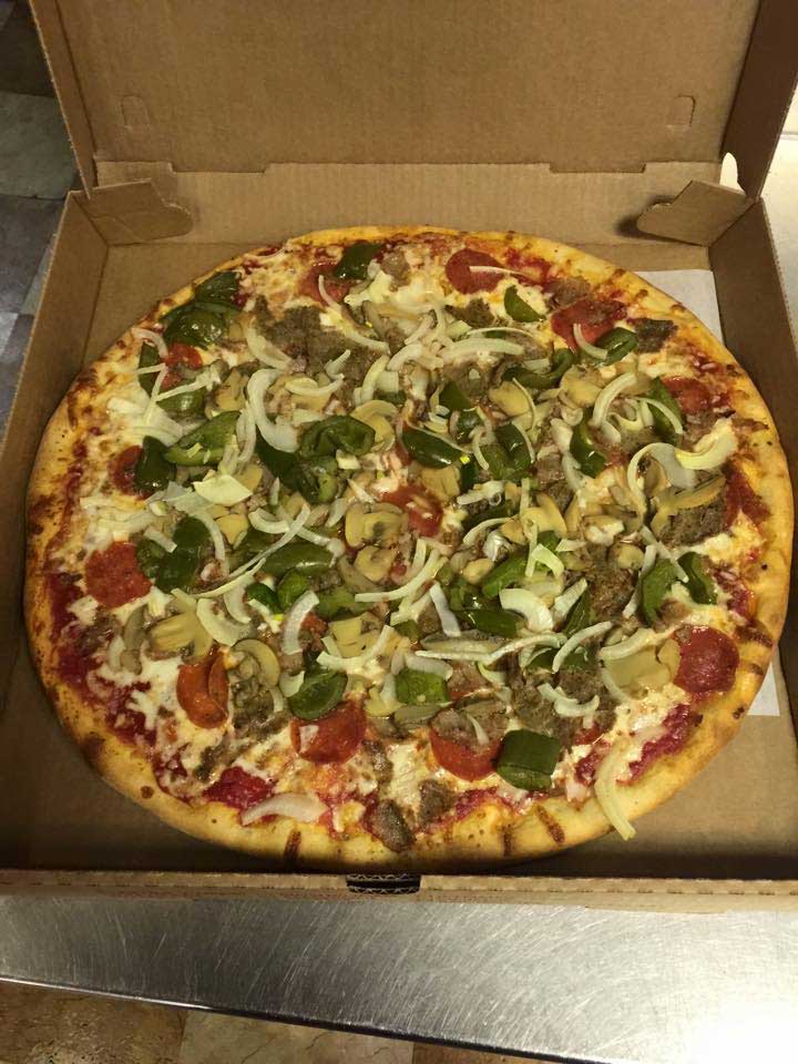 Fully loaded pizza — Mifflinburg, Pa — The Original Italian Pizza & Restaurant