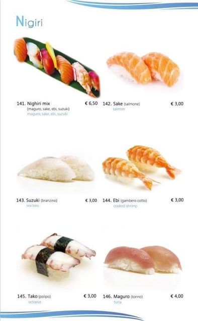 menu marina sushi