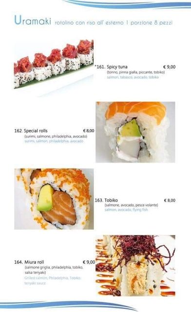 menu marina sushi