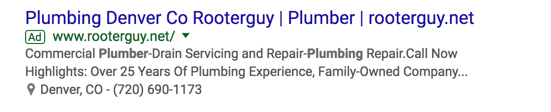 adwords for plumbers