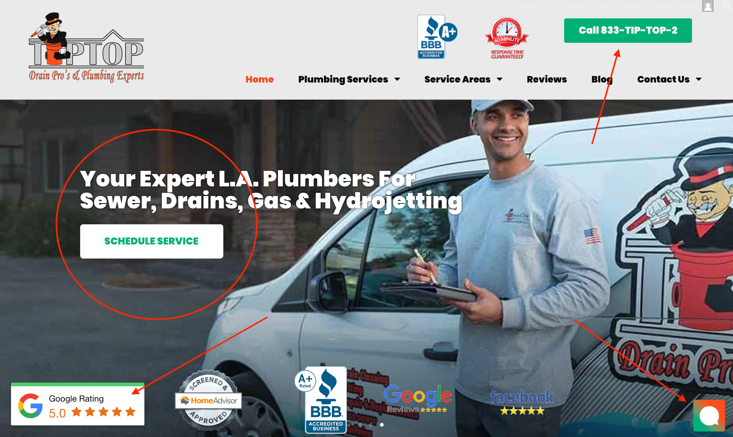 hvac website, plumbing website
